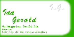 ida gerold business card